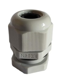 CONECTOR DE GLANDULA  EN POLIAMIDA CUERDA NPT 3/4″  (IP68) Koban 0733076