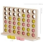 2794 *CONECTA 4 SMILE de Madera* (23.5×16 cm.) Base+42 Fichas.