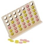 2794 *CONECTA 4 SMILE de Madera* (23.5×16 cm.) Base+42 Fichas.