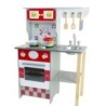 0548 *COCINA de Madera ROJA* (60x84x30 cm.) +5 Accesorios.