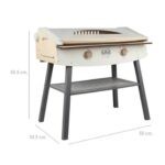 5524 *BBQ GRILL de Madera* (58×79 cm.) +12 Accesorios.