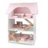 9933 *CASITA DE MUÑECAS c/Muebles en Madera* (41×66 cm.) +15 Accesorios.