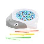2056 *TIBURÓN ROTATIVO Electrónico de Pesca* (23.5×23 cm.) Tablero+15 Peces+3 Cañas.