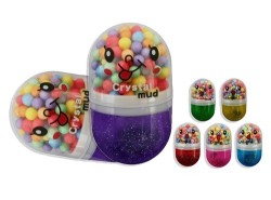 4336 *Slime Crystal Mud CAPSULA EMOJIS ARCOIRIS* (4x8cm.)