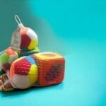 3670 *Pelota y Dado de Tela* (8 cm.) 2 Pcs.