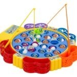 9814 *Juego de Pesca Electrónico c/Sonido* (27×26 cm.) 4 Cañas+15 Peces+Tablero.