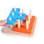 0274 *Tetris en Torre Apilable de Madera* (11 cm.) 21 Pcs.
