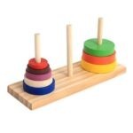 0474 *Torre de Hanoi d/Madera* (18×8 cm.) 9 Pcs.