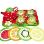 4950 *Juego de Té METÁLICO FRESITA* (30×22 cm.) 13 Pcs.