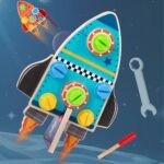7254 *Cohete Espacial Doble Vista p/Armar* (14×28 cm.) 26 Pcs.
