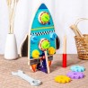 7254 *Cohete Espacial Doble Vista p/Armar* (14×28 cm.) 26 Pcs.