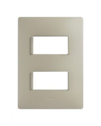 PLACA 2MODULOS S/CHASIS  – ORO BLANCO S26 | Simon 26 | CODIGO 2600612-034