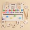 4465 *Tablero Montessori 2 en 1* (24.5×23 cm.) Tablero+Pinzas+20 Perlas+20 Números.