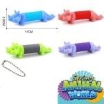 4224 *Llavero Animal Tube* (2.5×12 cm.) 6 Diferentes.