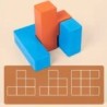 2364 *Cubo p/Construir de Madera* (20×15.5×7 cm.) 20 Pcs. +20 Tarjetas Dobles.