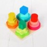 3774 *Torre Geométrica de 4 Columnas* (13×13 cm.) 16 Figuras + Base.