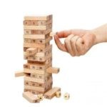 0515 *Mini Jenga Color Natural* (5×15 cm.) 54 Pcs.