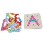 0084 *Tablero Digital Montessori p/Formar Letras* (20×18 cm.) 27 Pcs.