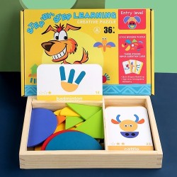 8624 *Construye Paso a Paso NIVEL 1-A* (28x19x5 cm.) 50 Tarjetas +37 Pcs.