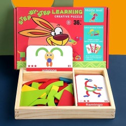 8614 *Construye Paso a Paso NIVEL 2-B* (28x19x5 cm.) 50 Tarjetas +42 Pcs.