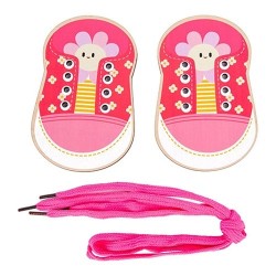 8584 *Montessori Early Education Wear Shoes* (11×16.5×2 cm.) 1Par de Zapatos+1 Par de Agujetas.