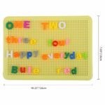 3184-4064 *Tablero d/Pijas en Forma de Letras Mayúsculas y Minúsculas* (28×20 cm.)