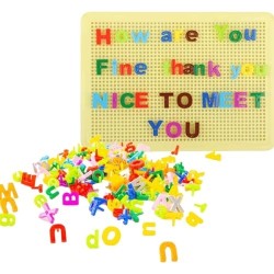 3184-4064 *Tablero d/Pijas en Forma de Letras Mayúsculas y Minúsculas* (28×20 cm.)