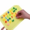 3184-4064 *Tablero d/Pijas en Forma de Letras Mayúsculas y Minúsculas* (28×20 cm.)
