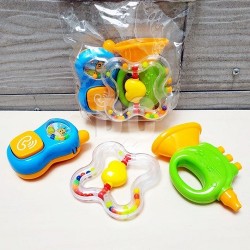 6474 *Sonajas Baby Rattles* (17×22 cm.) 3 Pcs.