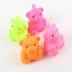 0346 *Osito Led Rosas Grabadas* (7×9 cm.) 3 Colores.