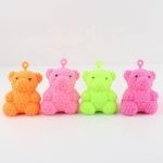 0346 *Osito Led Rosas Grabadas* (7×9 cm.) 3 Colores.