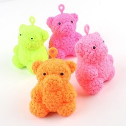 0346 *Osito Led Rosas Grabadas* (7×9 cm.) 3 Colores.