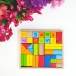 0047-N *Building Block-Blocks d/Madera Impresos Números* (26×23.5 cm.) 52 Pcs. 2 Sets Diferentes.