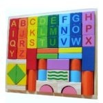 0047A *Building Block-Blocks d/Madera Impresos ABC* (26×23.5 cm.) 52 Pcs. 2 Sets Diferentes.