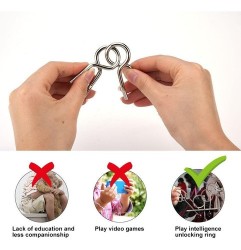 5954 *IQ Metal Puzzle* (8×10.5 cm.) 9 Diferentes.