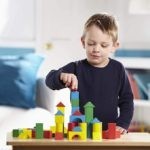 5849 *Mini Blocks de Construcción e/Madera con Base* (20.5×1.5 cm.) 48 Pcs.