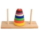 0474 *Torre de Hanoi d/Madera* (18×8 cm.) 9 Pcs.