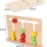 2834 *Juego de Patrones Montessori 3 Columnas* (25×17 cm.) Tablero +12 Tarjetas de Madera.