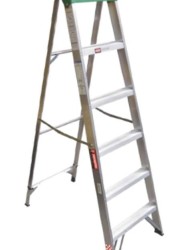 ESCALERA TIJERA ALUMINIO 3 PELDAÑOS  MAS  BASE  ALTURA 1.22M