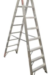 ESCALERA TIJERA DOBLE AL DE 10 PELDAÑOS TIPO II  102 Kg COLOR ALUMINIO