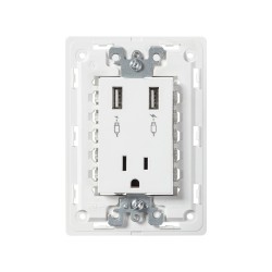 T CTE 2P MAS T C/2 CARGADORES USB C/CHASIS BLANCO S26 | Simon 26 | CODIGO 2600454-030