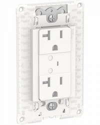 Toma dúplex 2P+T con protección TVSS (Supresor de picos) 20A 127Vca. Blanco