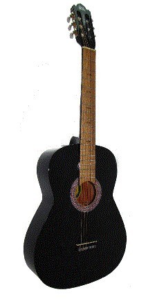 Guitarra Acustica Gilb 3/4 Tercerola Negro