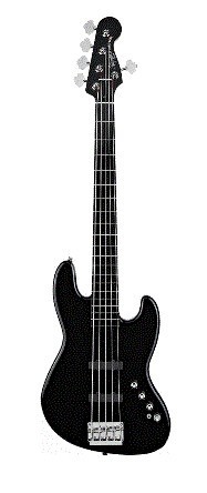 Bajo Electrico Squier Deluxe Jazz V Active 5 Cuerdas Negro (0300575...