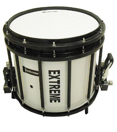 Tarola de Marcha Profesional Doble Tarola Blanco con Parche Extreme