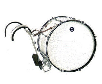 Tambora / Bombo de Marcha 26x12 con Arnes Blanco Extreme (EXTM005)