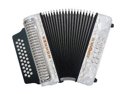 Acordeon de Botones Hohner Corona II Diferentes Colores Sol (GCF)
