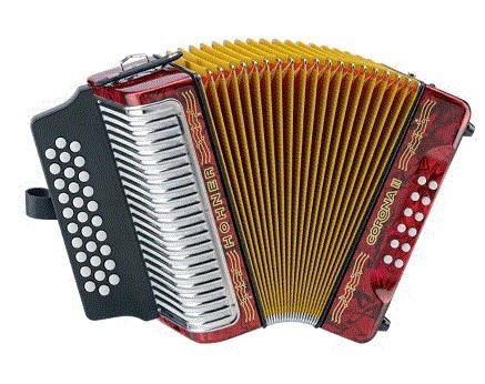 Acordeon de Botones Hohner Corona II Diferentes Colores La (ADG)