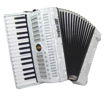 Acordeon de teclas Farinelli blanco (1306-IW)