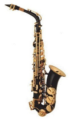 Saxofon Alto Silvertone Mib Negro con Llaves y Pabellon Doradas (SL...